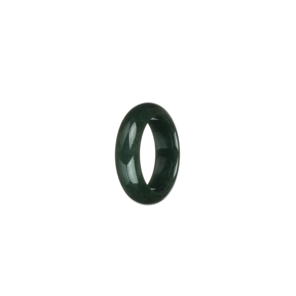 Certified Green Burmese Jade Band - US 6