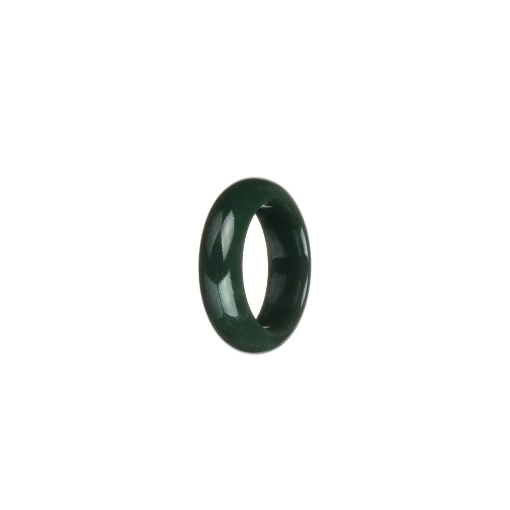 Certified Green Burmese Jade Band - US 6