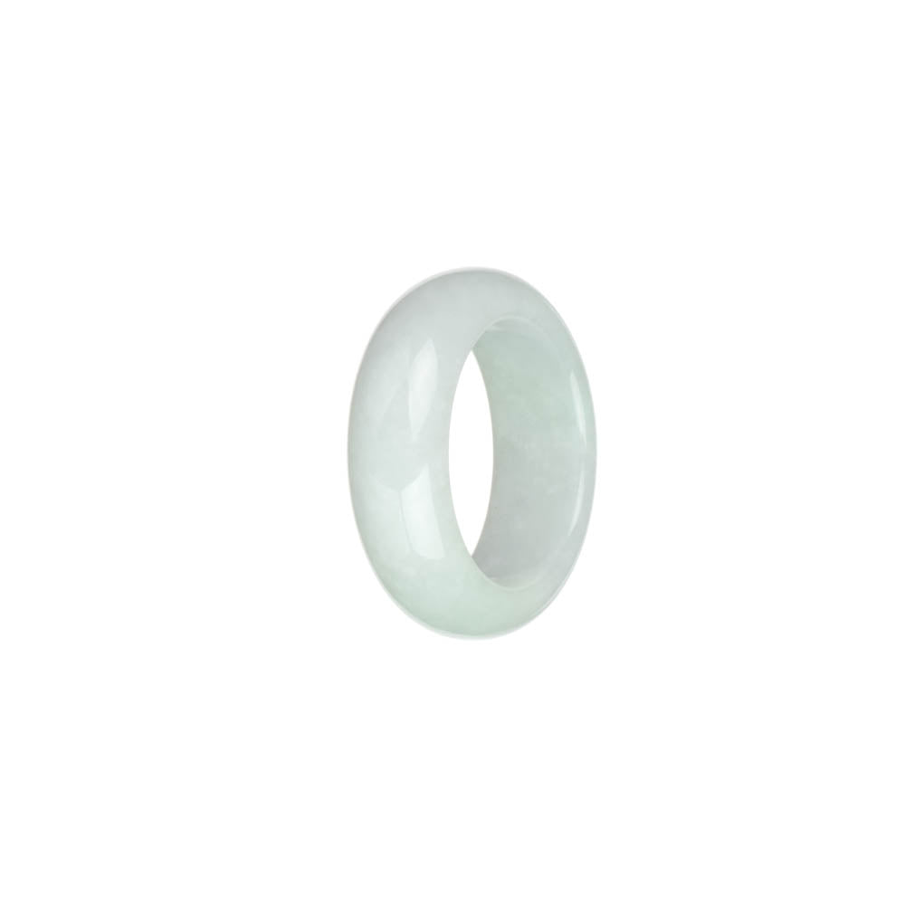 Authentic White Jadeite Jade Ring- US 9.25