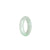 Authentic White and Green Jade Band - US 9.5