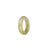 Genuine Yellow with Brown Patch Jadeite Jade Ring  - US 7