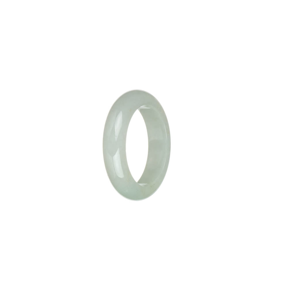 Authentic Greenish White Jade Ring - US 8.25