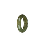 Real Olive Green Jade Ring- US 7.75
