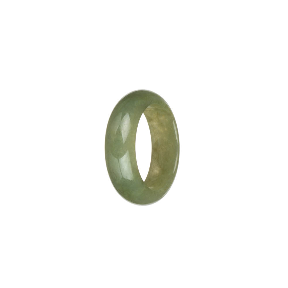 Authentic Green and Olive Green Jade Ring- US 9.25