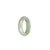 Authentic Light Grey Jade Ring - US 9.5