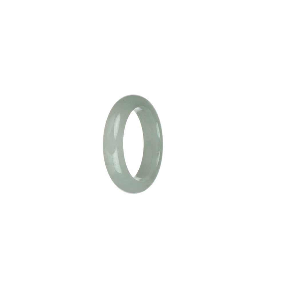 Real Light Grey Burma Jade Band - US 6