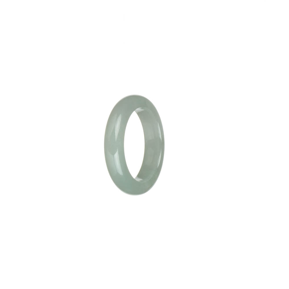 Real Light Grey Burma Jade Band - US 6