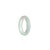 Genuine White Jadeite Jade Ring - US 9.75
