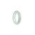 Genuine White Jadeite Jade Ring - US 9.75