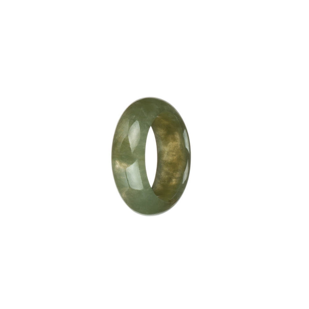 Real Olive Green Jade Band - US 7.5