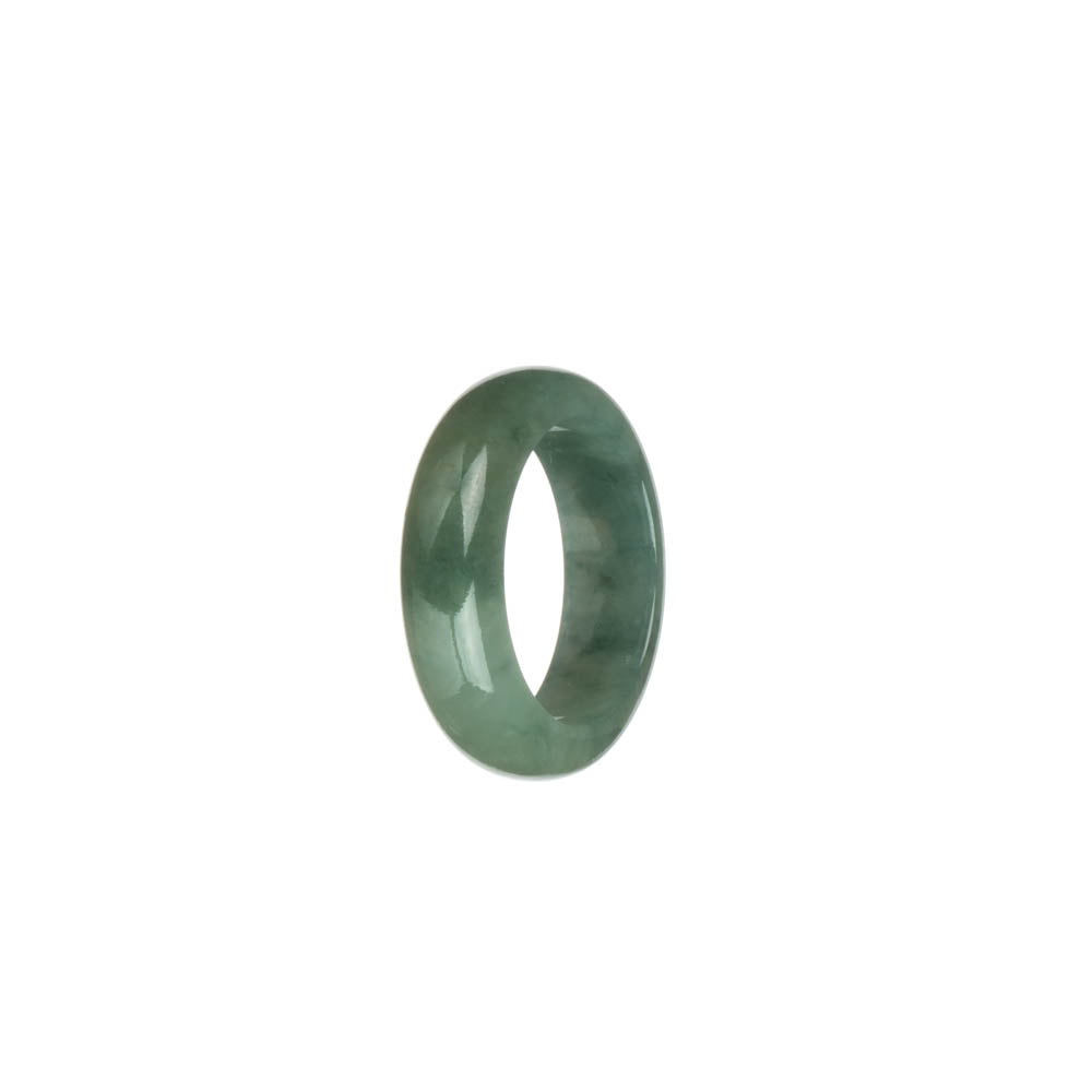 Real Green Jadeite Jade Ring - US 8