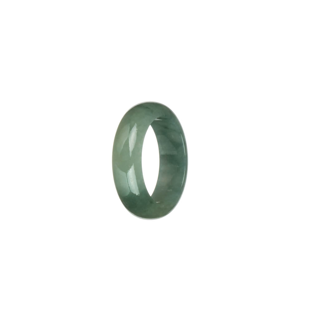 Real Green Jadeite Jade Ring - US 8