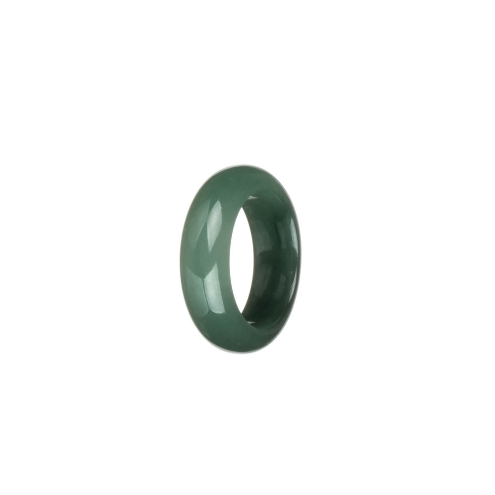 Certified Green with Light Green Burma Jade Band - US 7.25