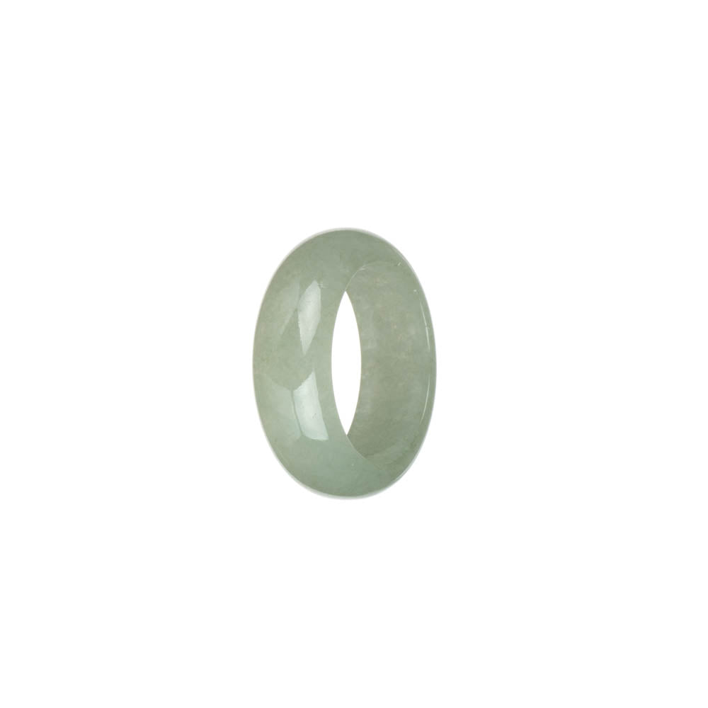 Genuine Pale Green Jade Ring- US 8.25