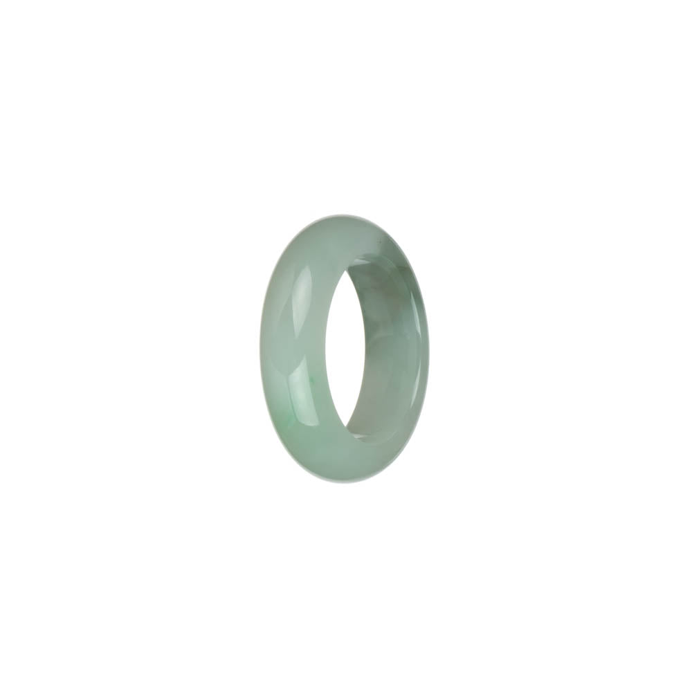 Real White and Green with Apple Green Spot Jade Band - US 7