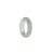 Certified White with Pale Green Burmese Jade Ring  - US 7