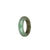 Genuine Brown and Light Green with Apple Green Spot Jade Band - US 9.5