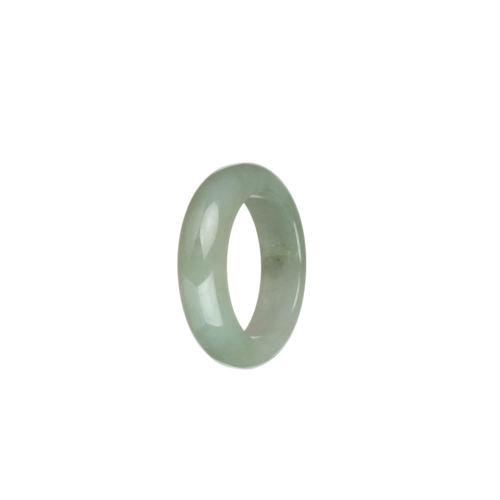 Certified Light Green Burma Jade Ring - US 9.5