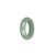 Genuine Light Green Burmese Jade Ring  - US 9.25
