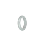 Genuine Icy White Jade Ring- US 6