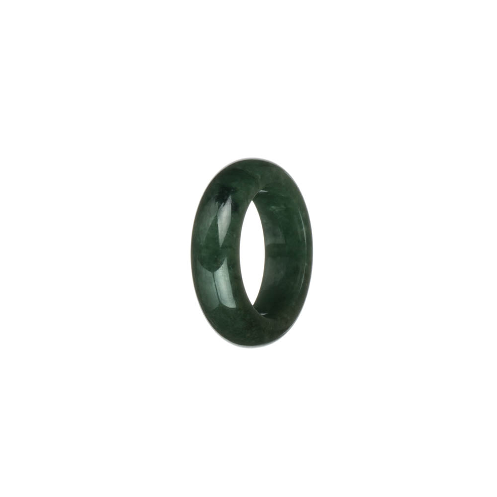 Authentic Deep Green Burmese Jade Ring- US 7