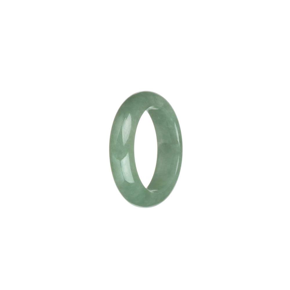 Genuine Green Burmese Jade Ring - US 9.5