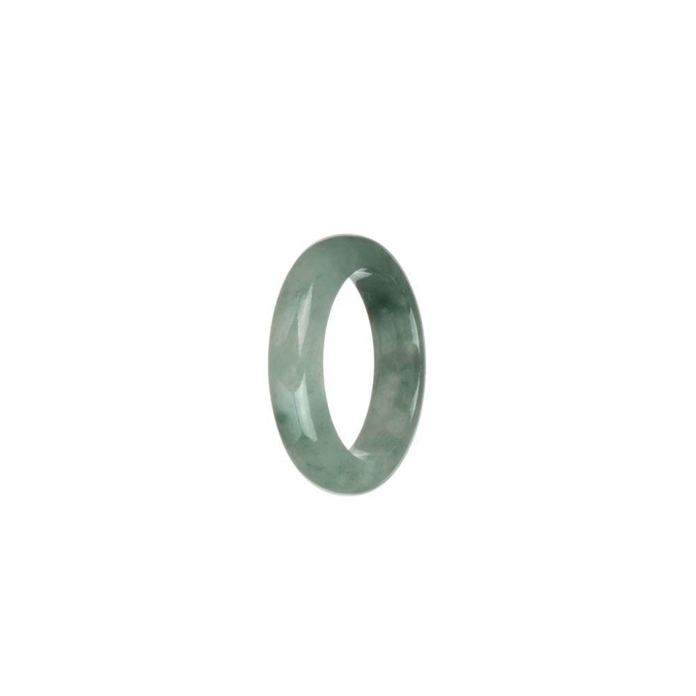 Genuine Green with White Jade Band - US 7.5