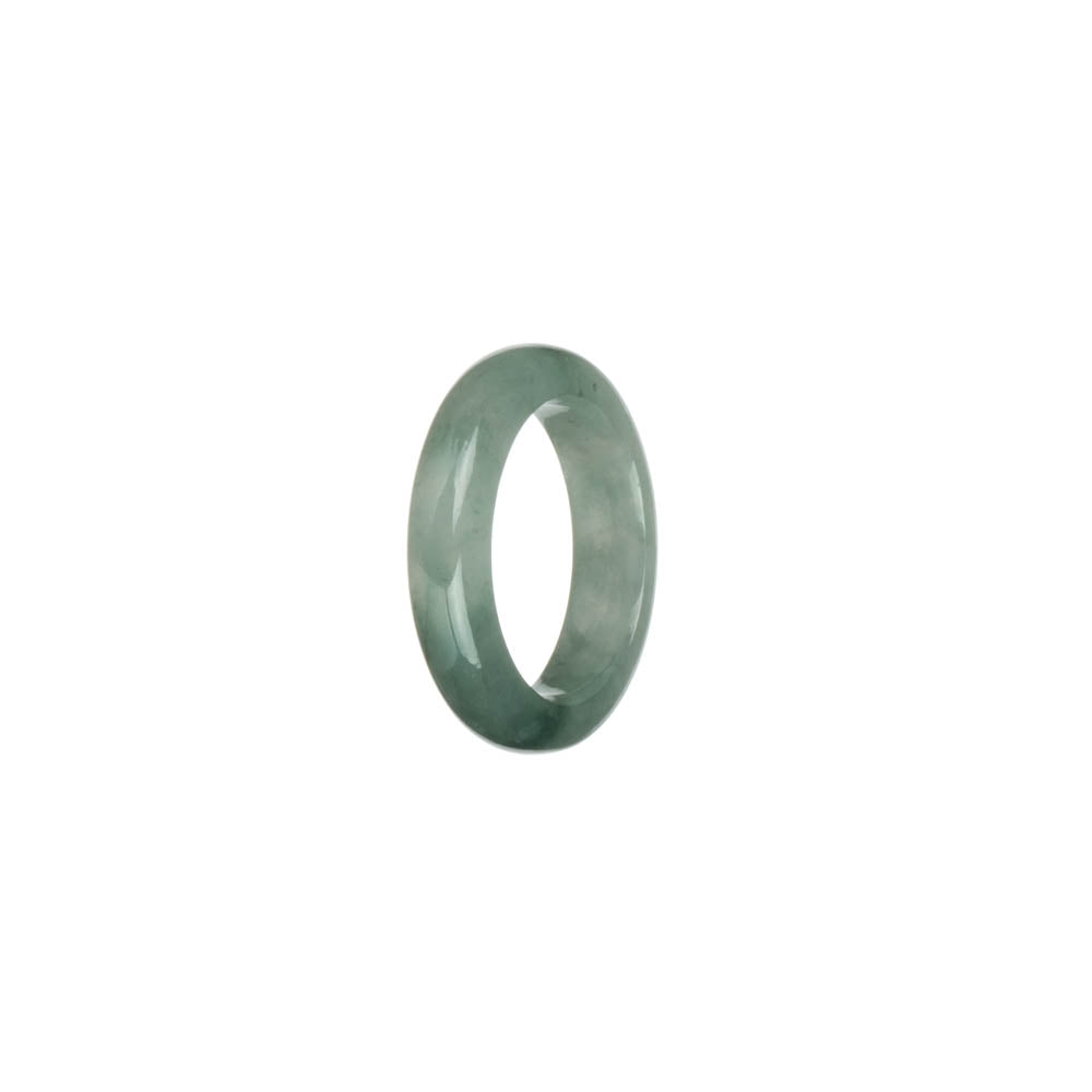 Genuine Green with White Jade Band - US 7.5