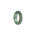 Real Green with Pale Green Burma Jade Band - US 9.5