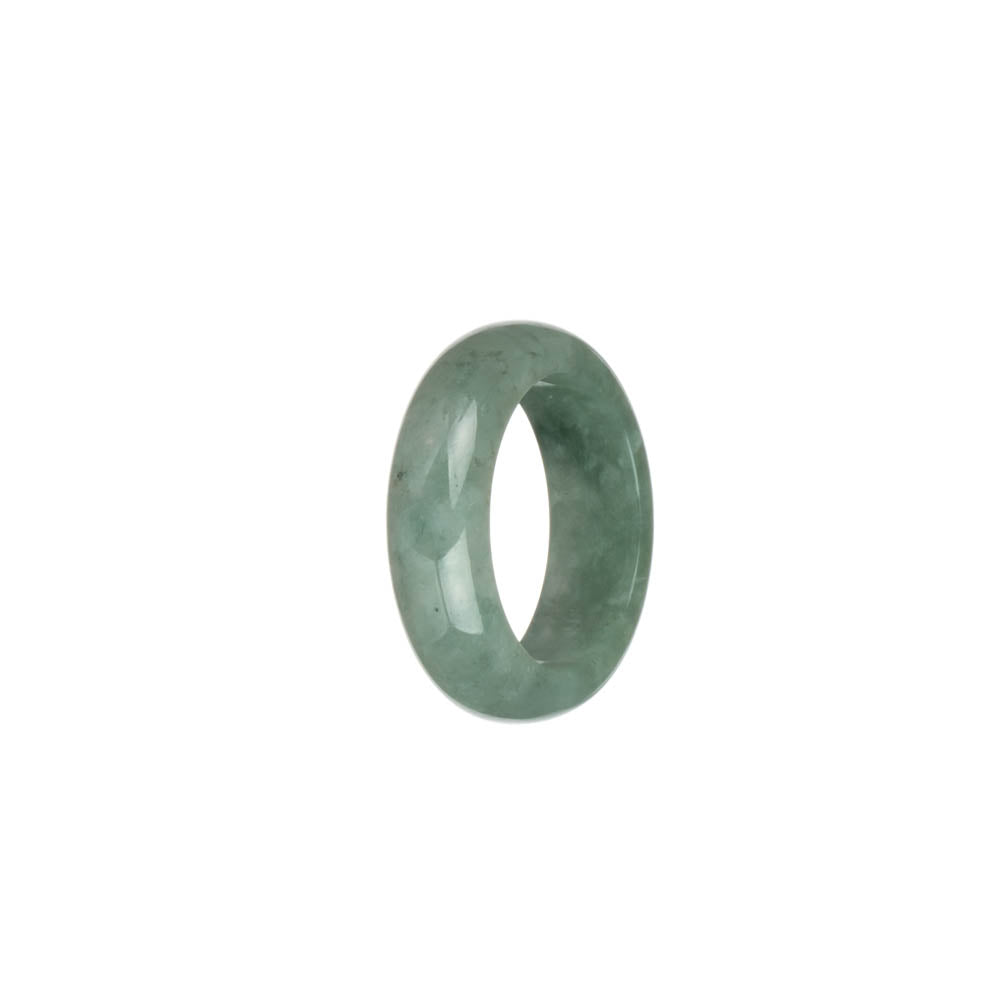 Certified Pale Green with Green Burmese Jade Band - US 9.5