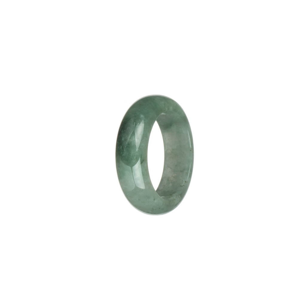 Certified Pale Green with Green Burmese Jade Band - US 9.5