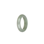 Authentic White with Pale Green Jadeite Jade Band - US 9.75