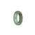 Genuine Light Green with Brown Burmese Jade Ring - US 9.5