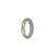 Certified Pale Green with Brown Spots Jade Ring  - US 8.5
