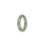 Certified Pale Green with Brown Spots Jade Ring  - US 8.5