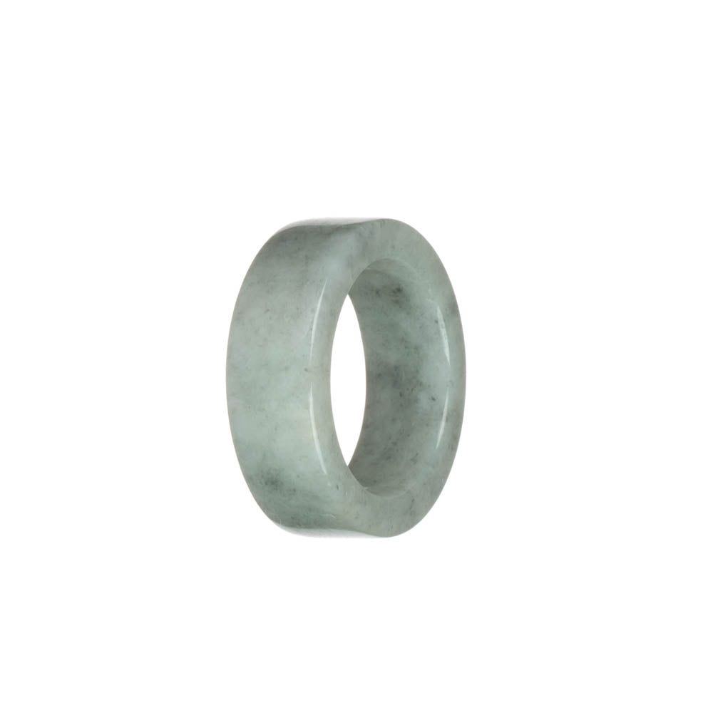 Genuine Grey Burma Jade Thumb Ring- US 12