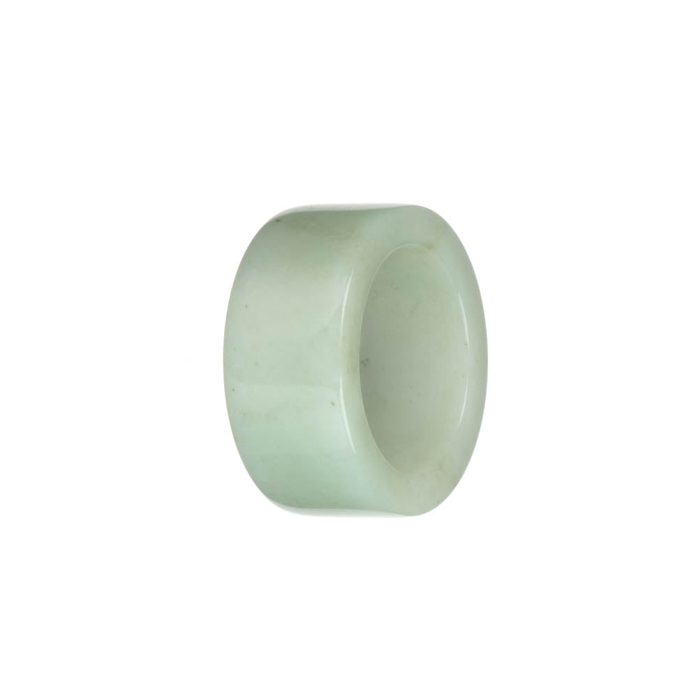 Authentic Pale Green Jade Thumb Band - US 12