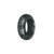 Real Black with Grey Jade Ring  - US 11.25