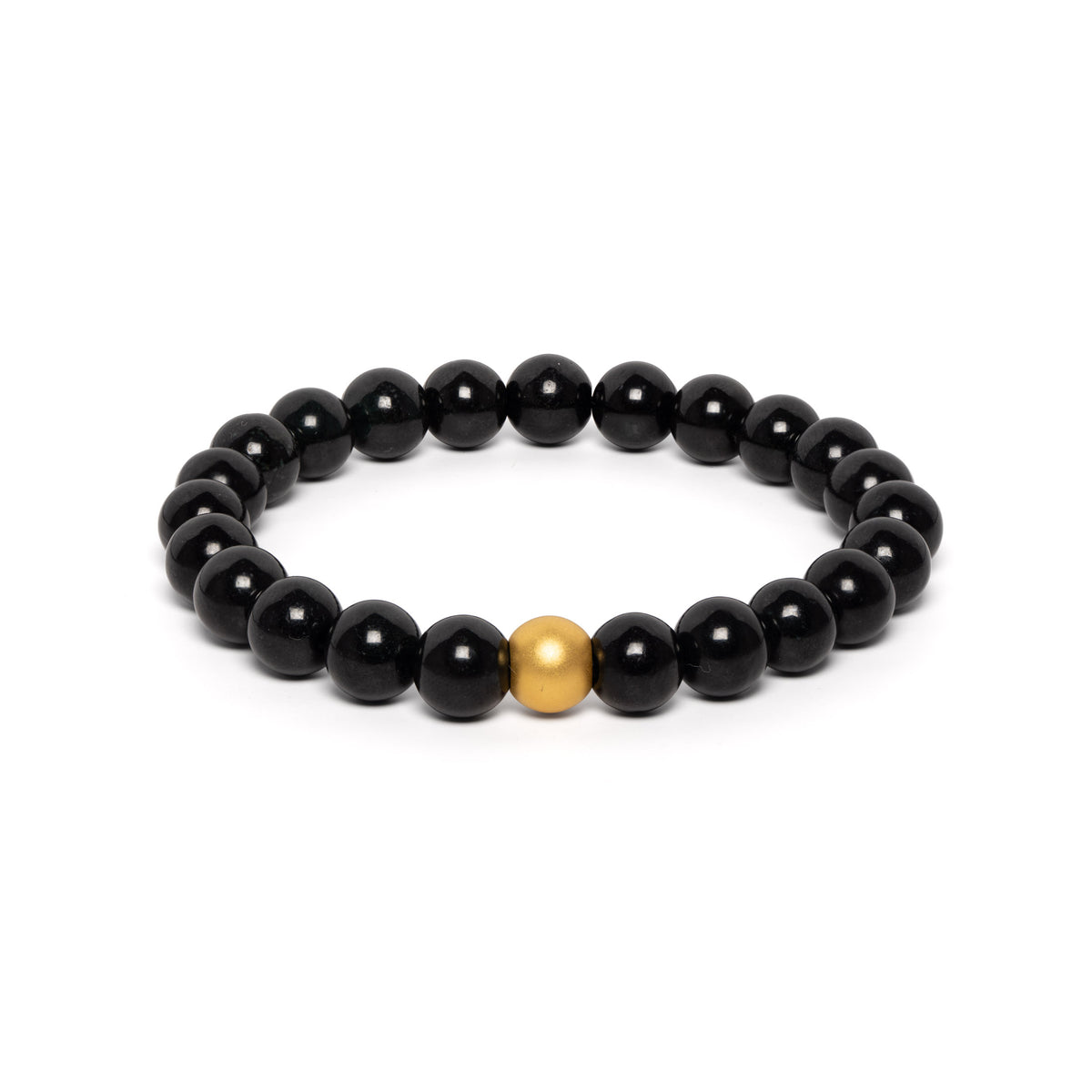 The Solitaire Bracelet with Black Fei Cui Jade