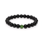 The Solitaire Bracelet with Black Fei Cui Jade