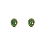 Essential Jade Oval Stud Earrings – Sterling Silver or Gold Vermeil