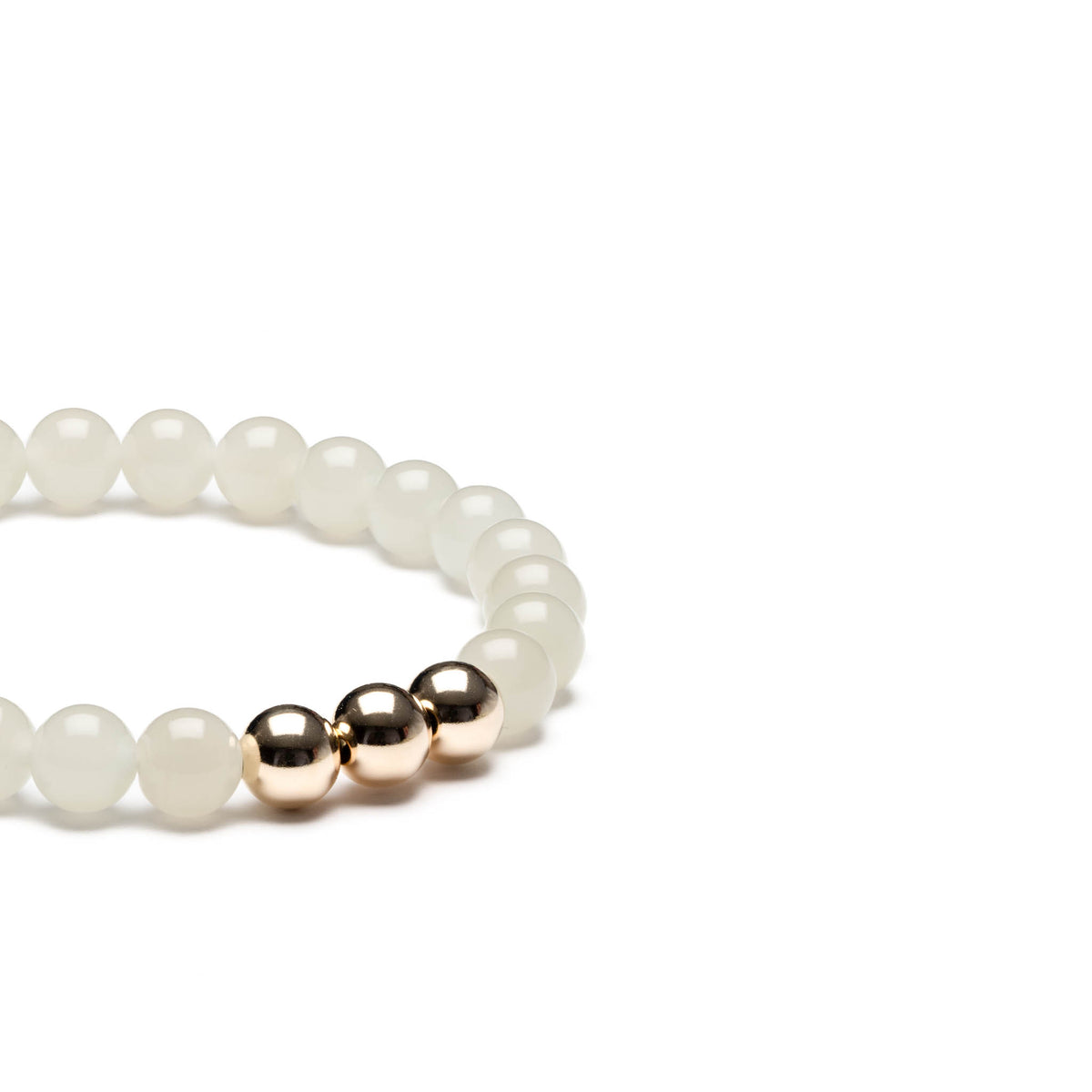 Ethereal Stillness Bracelet with White Jade