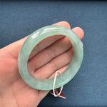 Real Grade A Green Burma Jade Bracelet - 58mm Half Moon