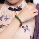 The Classic Bracelet with Fern Green Nephrite Jade