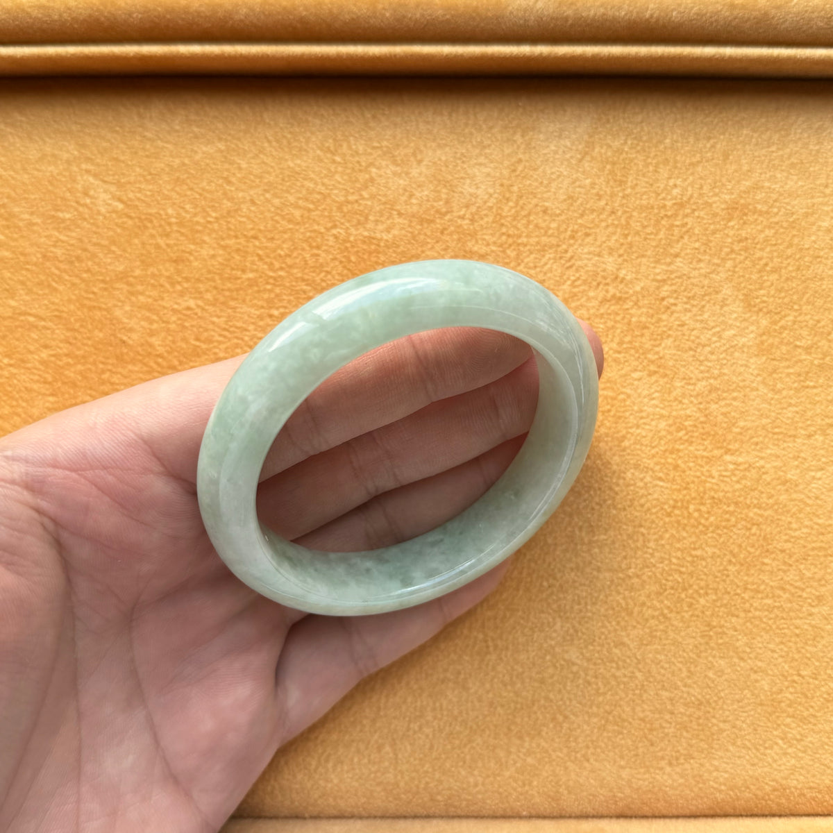 57.5mm Green Jade Bangle Bracelet