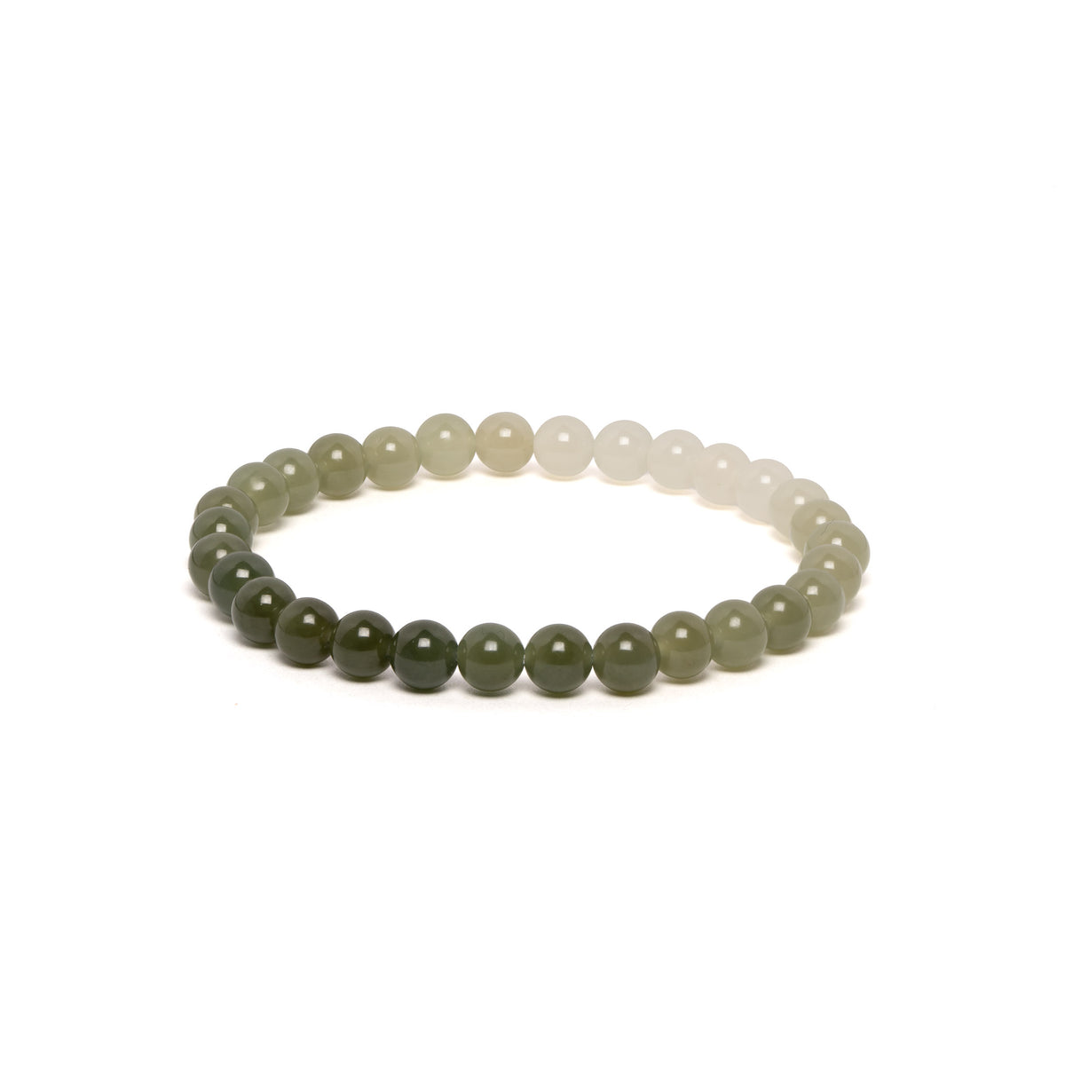 The Classic Bracelet with Gradient Nephrite Jade