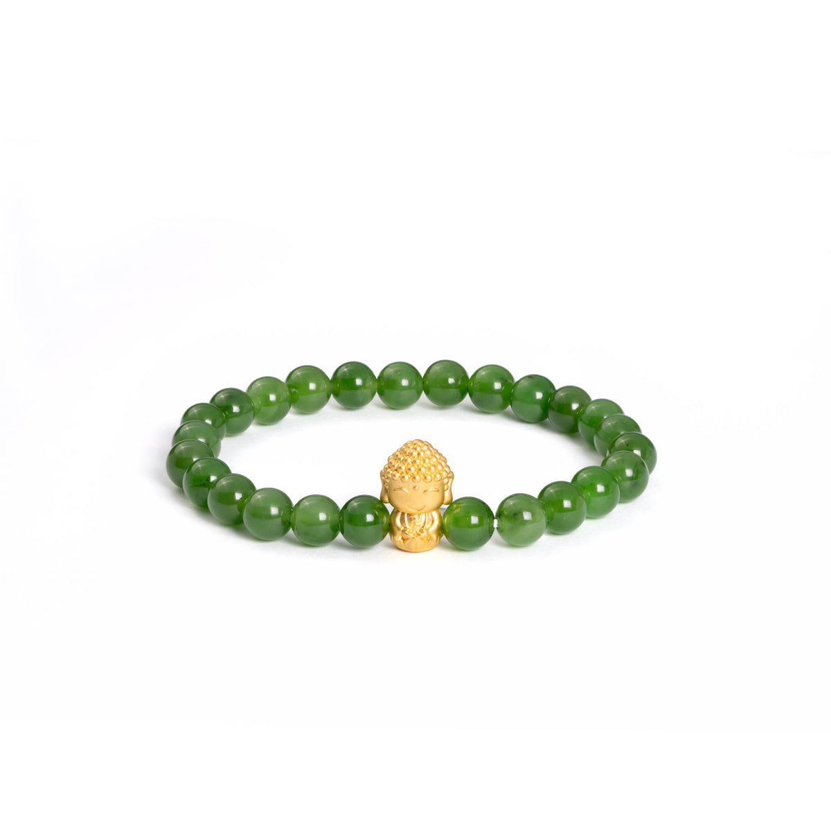 Golden Zodiac Guardian Jade Bracelet with 24K Gold Charms