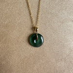 Kandy Disc Classic Jade Pendant - Icy Deep Green