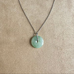 Kandy Disc Sleek Jade Pendant - Light Green