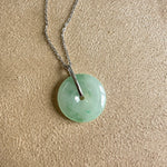 Kandy Disc Sleek Jade Pendant - Light Green